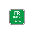Tagesetiketten "FR Haltbar bis So"