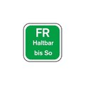 Tagesetiketten "FR Haltbar bis So"