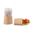 Snack-Bag L braun, mit Pergamin-Sichtfenster