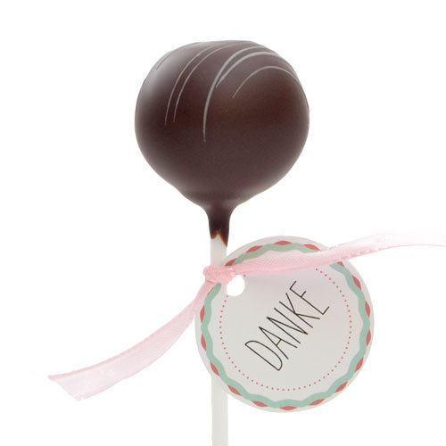 Cake Pop "Brownie" mit "Danke"