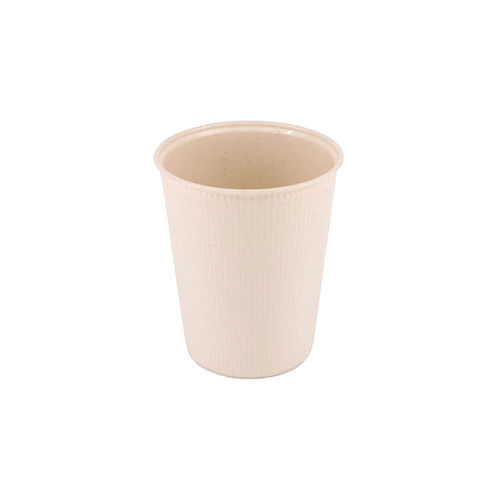 Mehrweg Riffelbecher 200 ml, creme-weiß