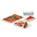 Pappteller eckig, 9 x 15 cm, unbeschichtet