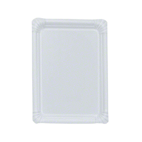 Pappteller eckig, 11 x 17 cm, unbeschichtet