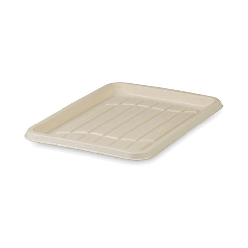 Bagasse Servierplatte rechteckig, 35 x 24 x 2 cm