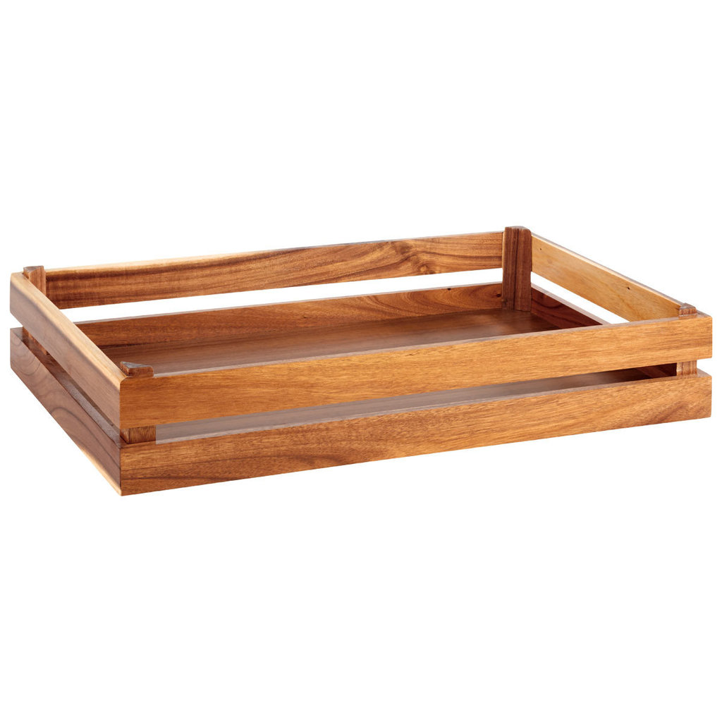 Holzkiste, 55,5 x 35 x 10,5 cm (zu GN 1/1), natur