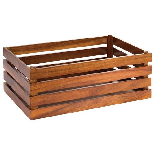 Holzkiste, 55,5 x 35 x 20 cm (zu GN 1/1), natur