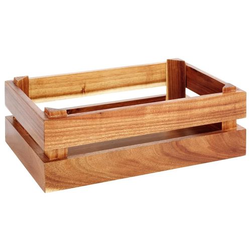 Holzkiste, 29 x 18,5 x 10,5 cm (zu GN 1/4), natur