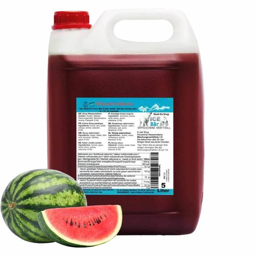 ICE BÄR Slush Eis Sirup "Wassermelone", 5 l