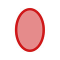 Verschluss-Etikett oval, rot