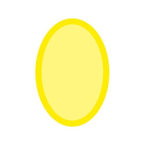 Verschluss-Etikett oval, gelb