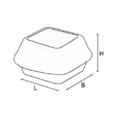Burgerbox "Pure", 15 x 15 x 7 cm