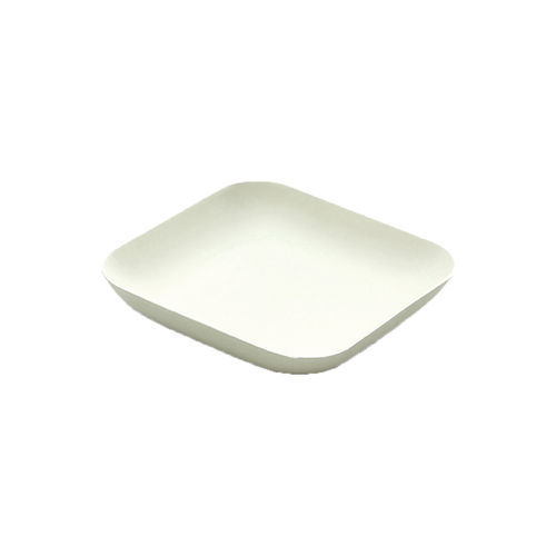 Teller aus Bagasse, eckig 12x12 cm