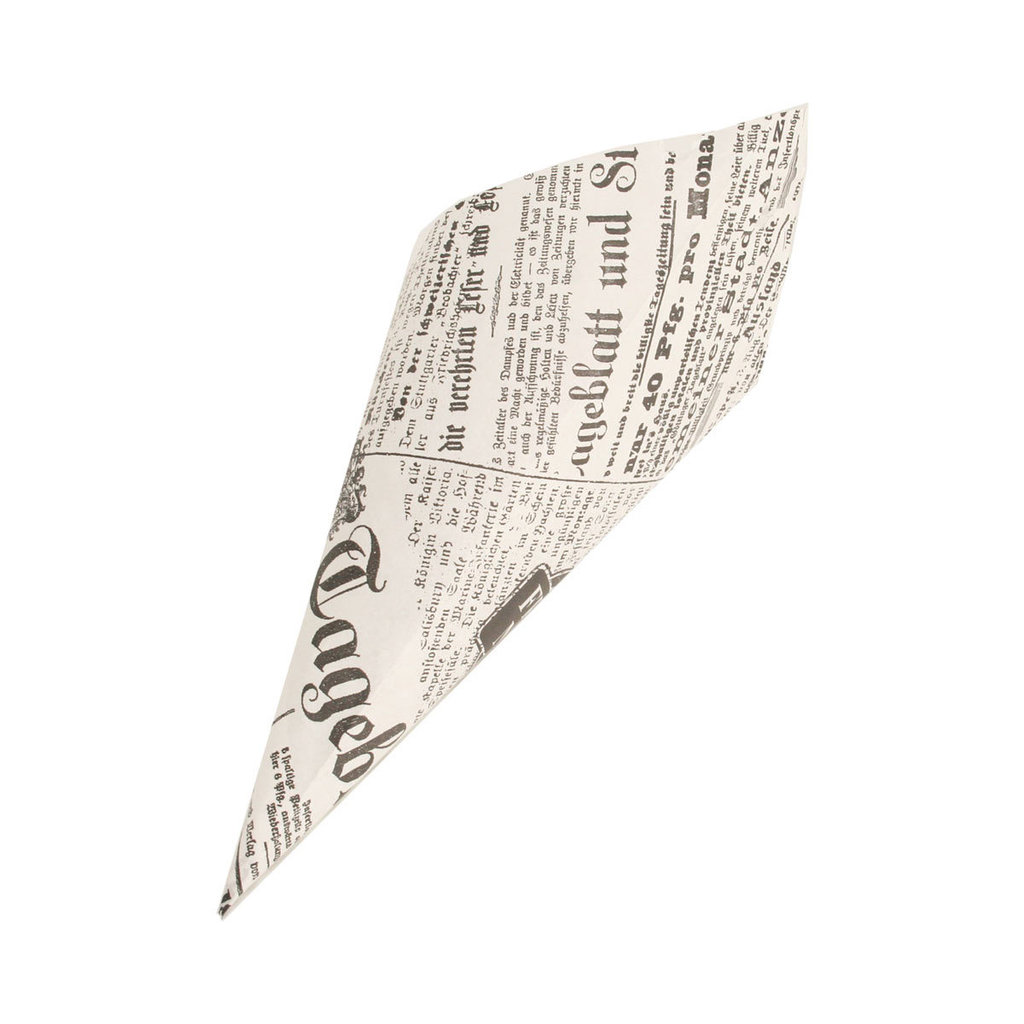 Spitztüten "Newspaper", 21 cm Fahne