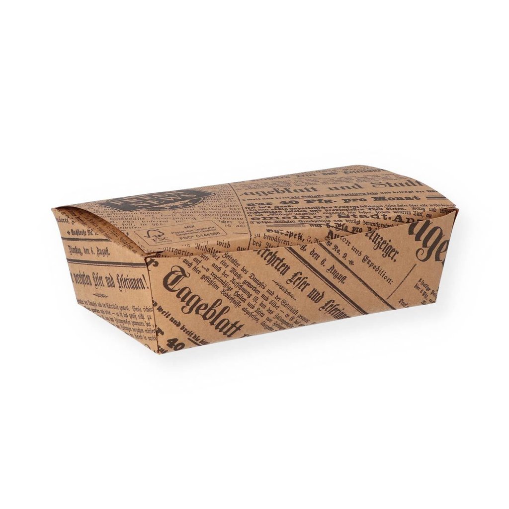 Fingerfoodbox "Newspaper", 19 x 17,5 x 5,5 cm