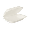 Bagasse Menübox weiß, ungeteilt 24 x 16 x 7,5 cm