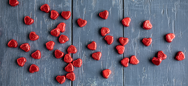 Mit Liebe gemacht? Kleine Pralinenherzen zum Valentinstag