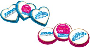 Individual-Schokotaler-/herzen Vollmilch-Nougat