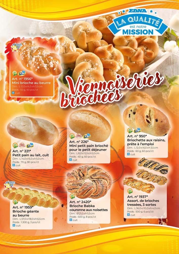 Viennoiseries briochées