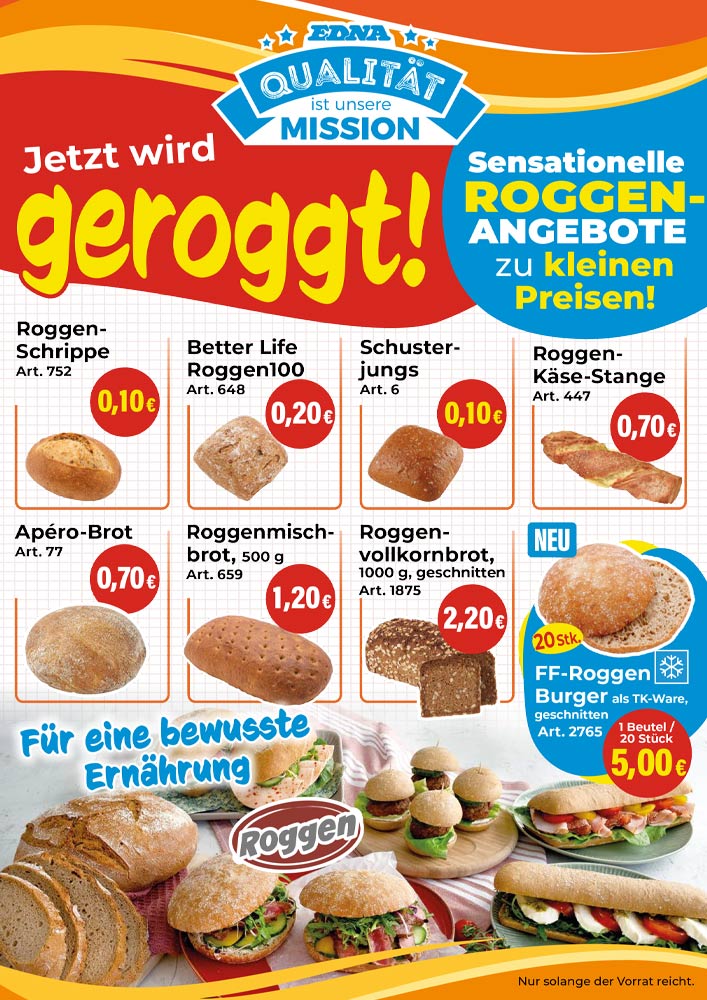 EDNA Werksverkauf-Angebote Roggenwochen